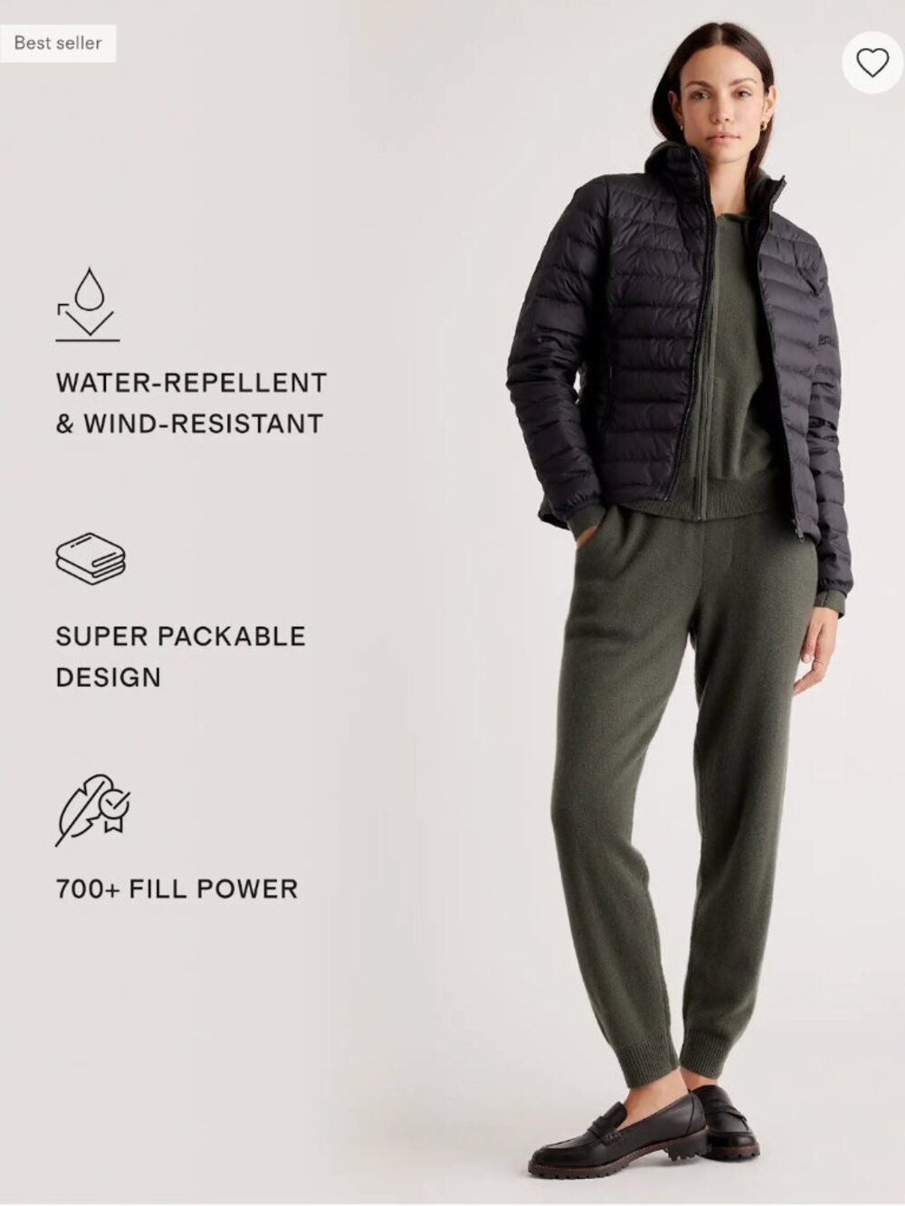 Lightweight Down Packable Puffer Jacket - Small